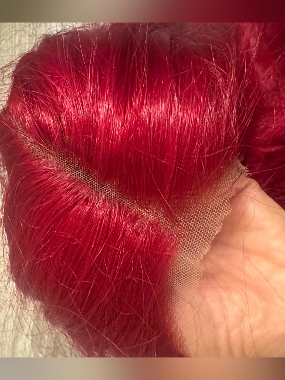 Jessica Rabbit Lace Front Red Long Wavy Women's Synthetic Wig - Picture 13 of 15